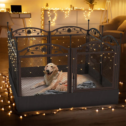 8 Panels Large Heavy Duty Dog Pet Playpen Exercise Enclosure Pet Whelping Pen Box