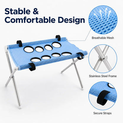 Portable Pet Grooming Table for Cats Small Dogs Foldable Stainless Steel Nail Trimming Hammock Breathable Mesh Home Pet Care