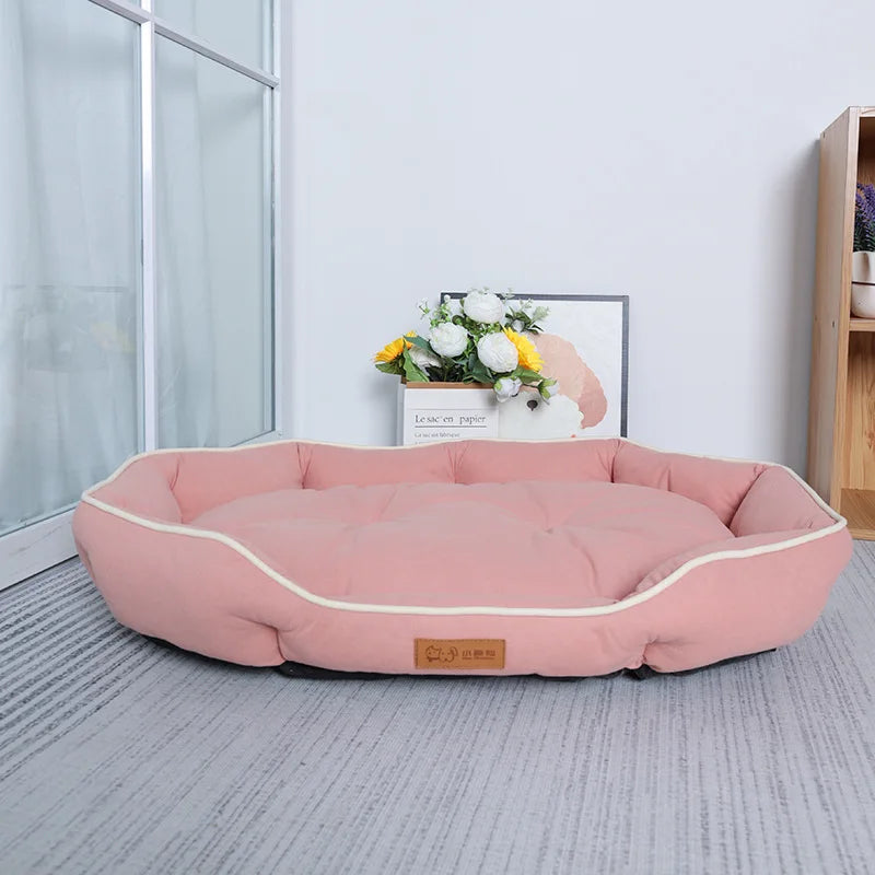 Pet Sofa Sleeping Bed Large Space Winter Warm Soft Plush Pet Cushion Large Size For Indoor Cats Dogs Wear-resistant Non-slip Bed