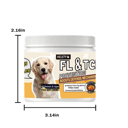 Dogs Chewables, Flea and Tick Prevention for Dogs, Dog Allergy Chews, Dog Itching Skin Relief & Skin Repair, Flea Treatment Dogs