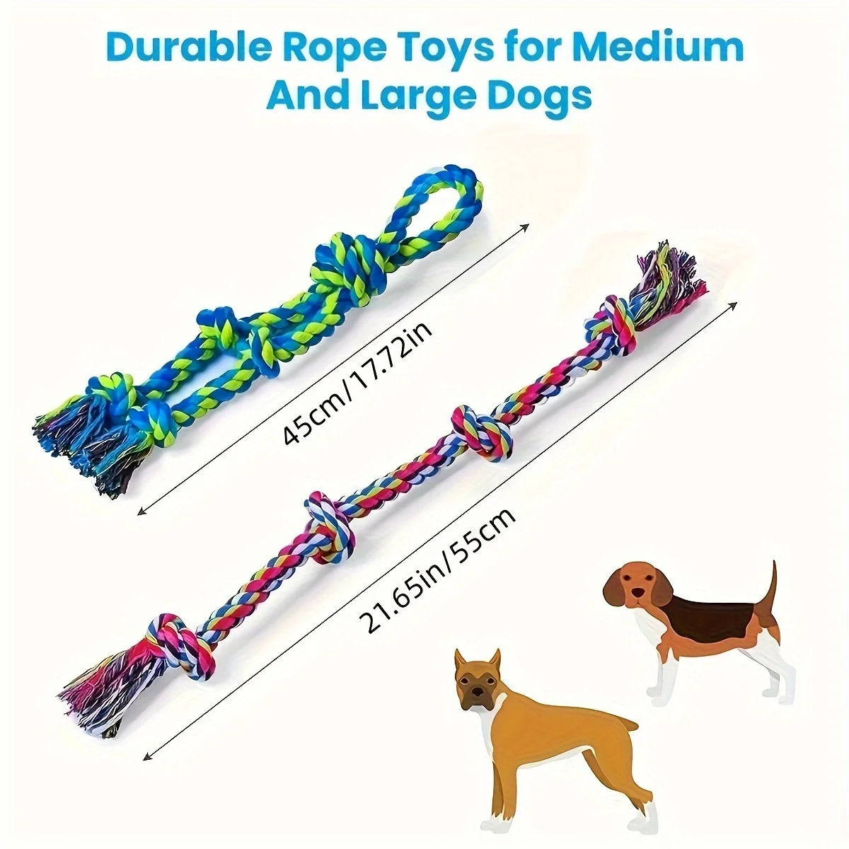Knot Dog Toys Indestructible Durable Dog Chew Toys Tug Of War Interactive Toys Suitable For Medium And Large Dogs