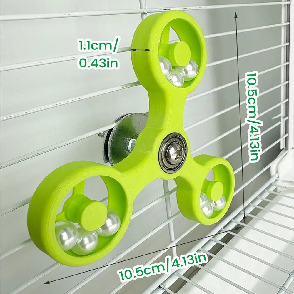 Bird Toys Interactive Rotating Spinner Wheel Cage Accessories for Cockatiel Conure Parakeet Budgie Parrot Mental Enrichment Play