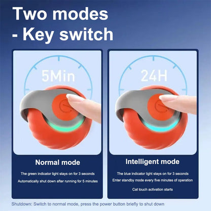 Automatic Moving Cat Toy Ball Smart Cat Toys USB Rechargeable