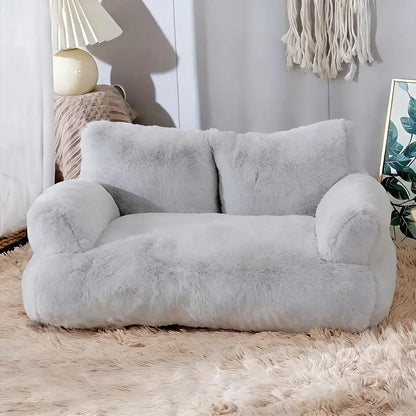 Dog Sofa, Small Dog And Cat Supportive Bed For Small Dogs, With Colorful Elastic Balls For Playing With Cats, Featuring A Removable And Washable Cover, Fluffy Cat Sofa With A Non-Slip Bottom