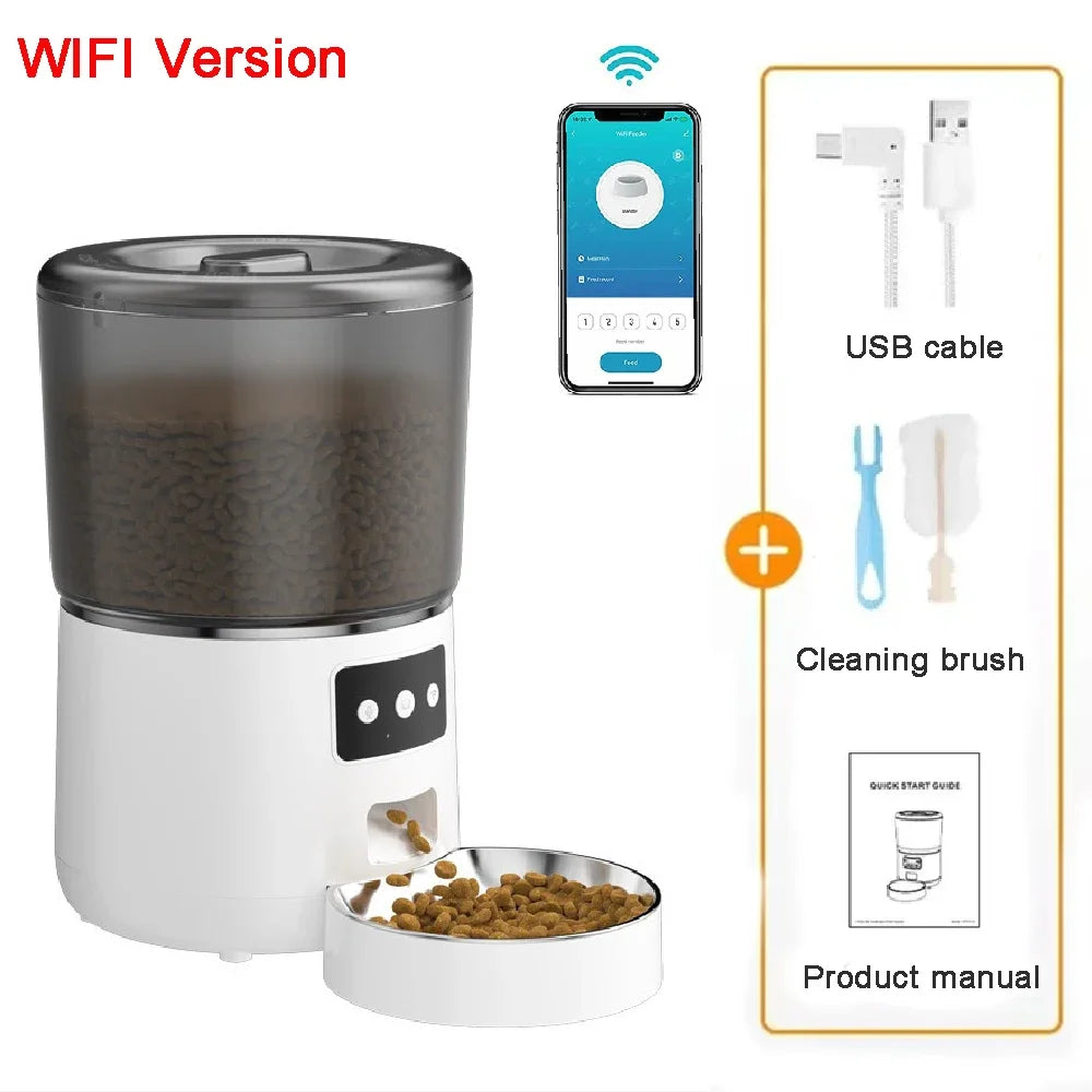 Petavista Automatic Cat Feeder Pet Smart WiFi Food Kibble Dispenser Remote Control Auto Feeder For Cat Dog Dry Food Accessories