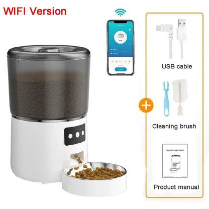 Petavista Automatic Cat Feeder Pet Smart WiFi Food Kibble Dispenser Remote Control Auto Feeder For Cat Dog Dry Food Accessories