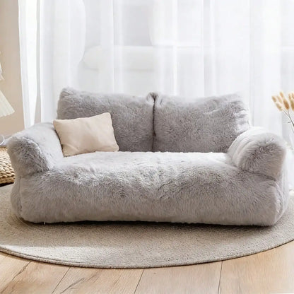 Dog Sofa, Small Dog And Cat Supportive Bed For Small Dogs, With Colorful Elastic Balls For Playing With Cats, Featuring A Removable And Washable Cover, Fluffy Cat Sofa With A Non-Slip Bottom