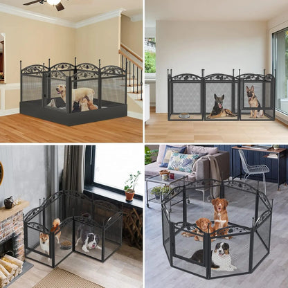 8 Panels Large Heavy Duty Dog Pet Playpen Exercise Enclosure Pet Whelping Pen Box