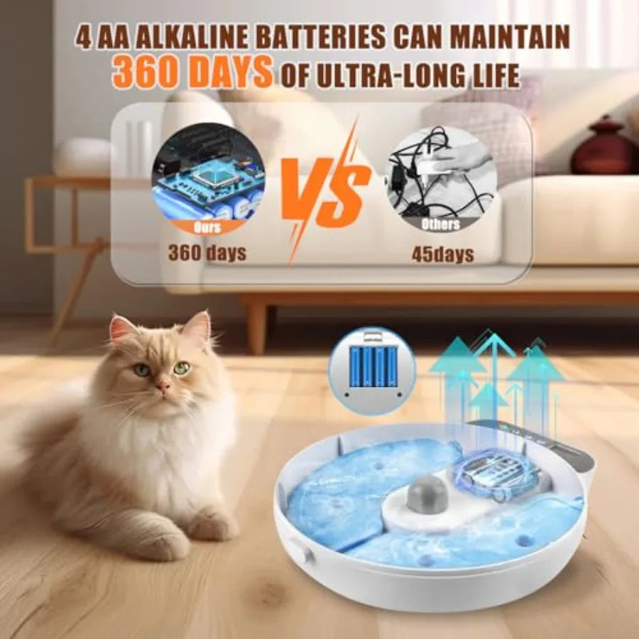 Automatic Wet Food Cat Dog Feeder Auto Refrigerated Wet Foods 4 Meal Timed Fresh Foods Dispenser with 2 Ice Pa