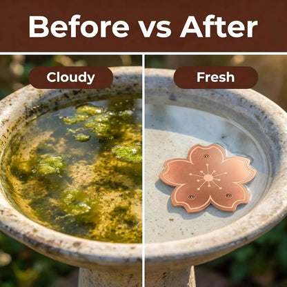 99.9% Pure Copper Bird Bath Cleaner Disc Physical Water Purifier Bird Water Feeder Outdoor Garden Birdbath Accessory
