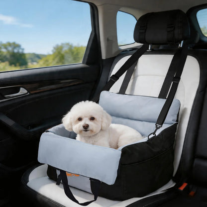 Dog Car Seat for Small Dogs Washable Pet Booster with Safety Belt Puppy Travel Carrier Bed Black/Green up to 22 lbs
