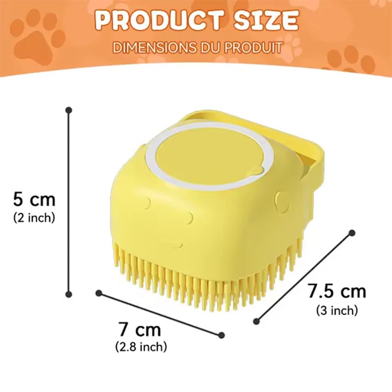 New Bath Massage Brush Bathroom Multifunctional Puppy Big Dog Cat Soft Safety Silicone Pet Accessories for Dogs Cats