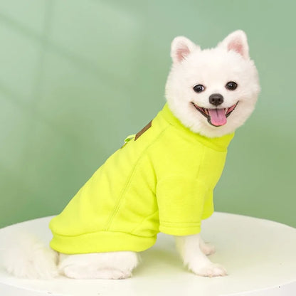 Winter Warm Dog Clothes for Small Dogs Fashion Dog Hoodies Solid Color Puppy Sweatshirt Soft Cat Pullovers Chihuahua Pet Hoodies