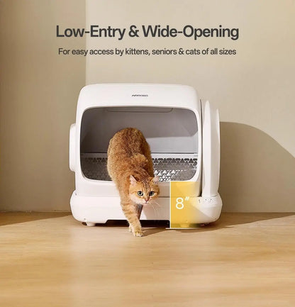 Automatic Cat Litter Box, Self Cleaning Litter Box for Multiple Cats, Anti-Pinch Safety Protection, Smart APP, Customized