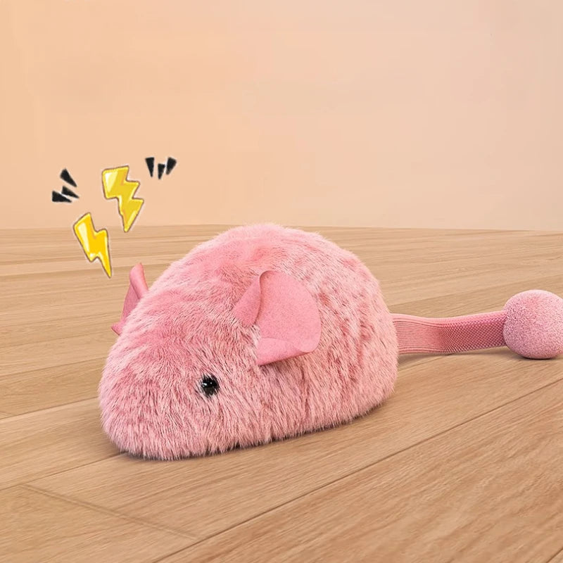 New Interactive Mouse Plush Cat Chew Toys Boredom Interactive Plush Toys Kitten Game Indoor Plush Mice Luminous Toys