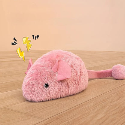 New Interactive Mouse Plush Cat Chew Toys Boredom Interactive Plush Toys Kitten Game Indoor Plush Mice Luminous Toys