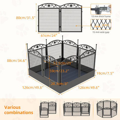 8 Panels Large Heavy Duty Dog Pet Playpen Exercise Enclosure Pet Whelping Pen Box