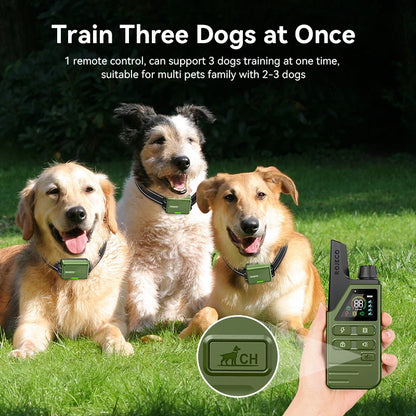 ROJECO Electric Dog Training Collar Remote Control Rechargeable Bark Control Stop Shock Collar