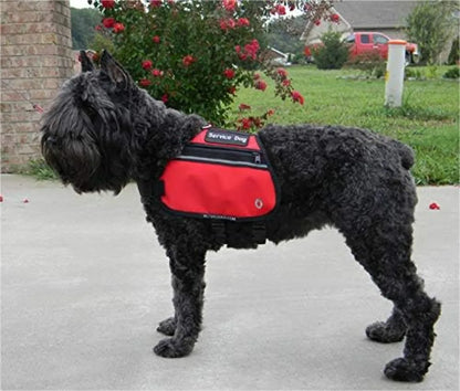 Service Dog Vest with Adjustable Straps, Zippered Pockets & Poop Bag Grommet - Purple