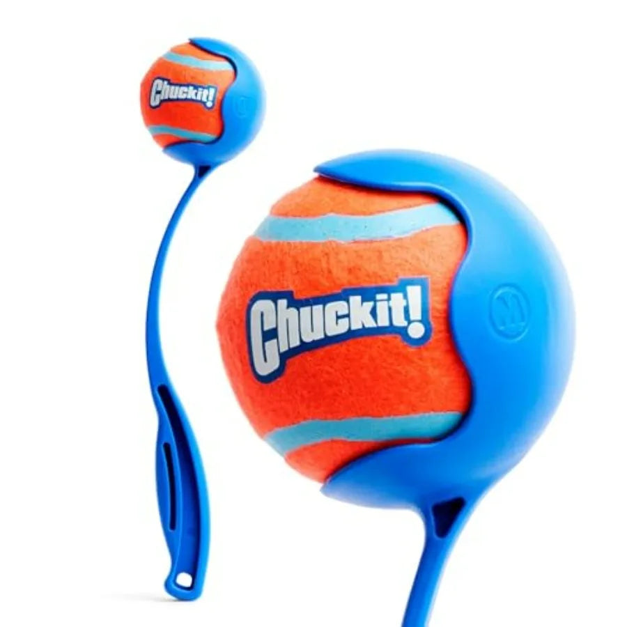 Dog Ball Launcher 12M with 12" Handle Length for Medium 2.5" Dog Balls For Dogs 20-60 lb, Plastic Pet Fetch Ball Thrower,