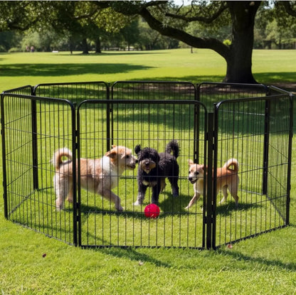 Dog Play Pen for Outdoor Use - 32'', 16 Panels for Small and Medium Size Dogs - Portable Playpen