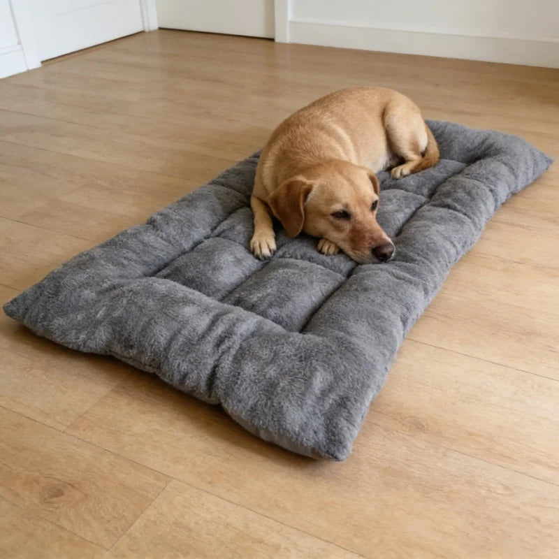 Extra Large Plush Dog Bed Sofa Thickened Super Soft Polyester Pet Mat Dog Crate Mat Bed For Small Medium Large Dog