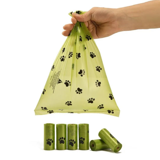 Dog Poop Bags Non-Stick Dog Waste Bags for Dogs Cats Outdoor Home Clean Refill Garbage Bag Pet Supplies 15 Bags/Roll