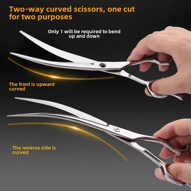 Pet Grooming Scissors Dog Hair Tool Set Professional Trimming Scissors Bent Scissors  Haircutting