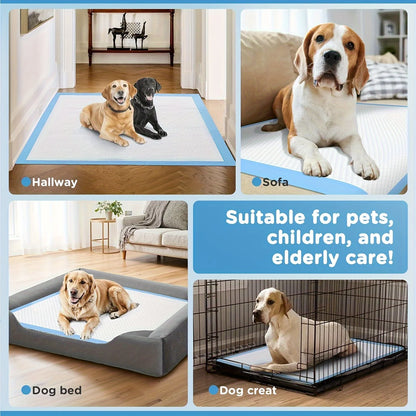XXXL 30x55inch/40count, 31x37inch/60count, 32*48in/40/80 Thickened 8-Layer Super Absorbent Dog Pee Pads, Extra Large Leak-Proof Odor-Resistant Training Pads, Suitable for Cats And Dogs, Disposable Quick-Dry Anti-Wet Pee Pads,