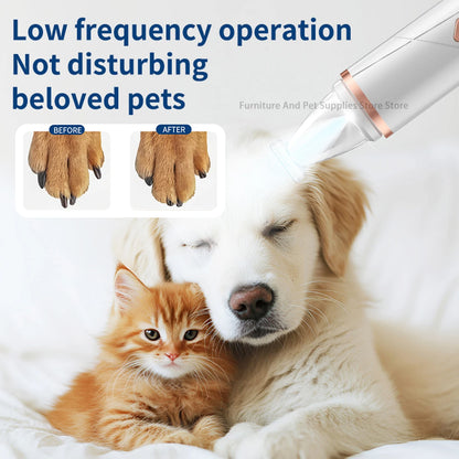 2-in-1 pet dog paw trimmer  cat nail clipper  pet nail grinder
