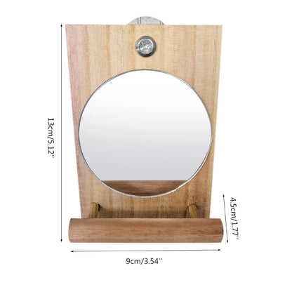 Bird Mirror with Perch Parrot Birdcage Stands for African Greys Cockatiels