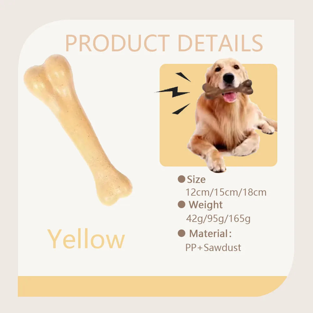 Dog Bone Chews Toys Nearly Indestructible Natural Non-Toxic Anti-bite Puppy Toys For Small Medium Large Dogs