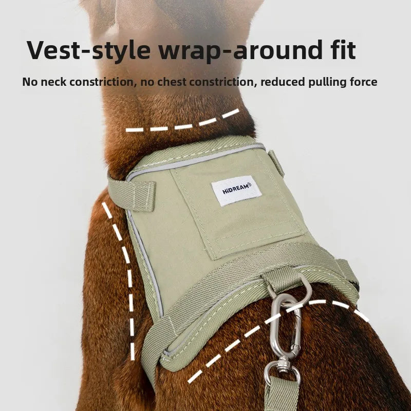 Anti-Escape Cat Vest Harness 39g, GPS Tracker Pocket, Breathable Mesh, Reflective, 130cm Leash for Walking,