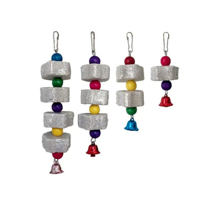 Flower-Shaped Bird Molar Toy Parrot Grinding Stone Bird Cage Toy Parakeet Chinchilla Squirrel Toy Bird Cage Accessories