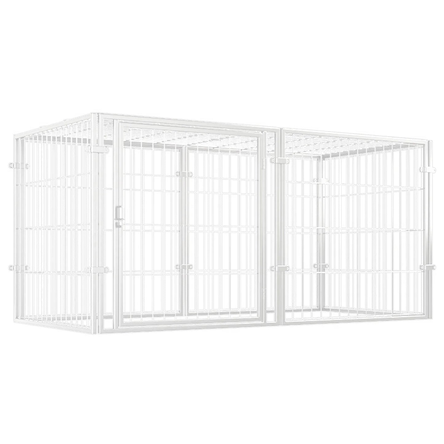 48 Inch Kennel Cage Easy Assemble Heavy Duty Wire Dog Crates with Door Stackable for Puppy/Small Dog/Rabbit/Pig