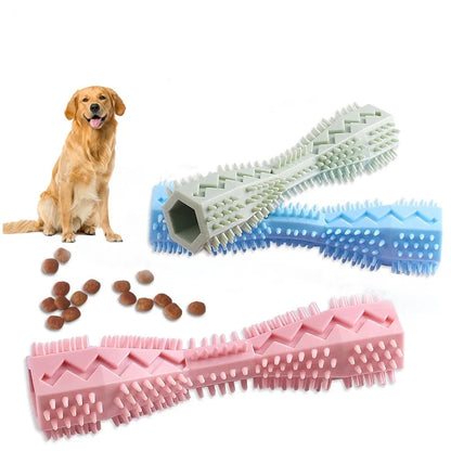 Puppy Teething Toy Dog Chew Stick Bite Resistant Leak Proof Food Dispenser Pet Teeth Cleaner Fun Chewer for Small Dogs