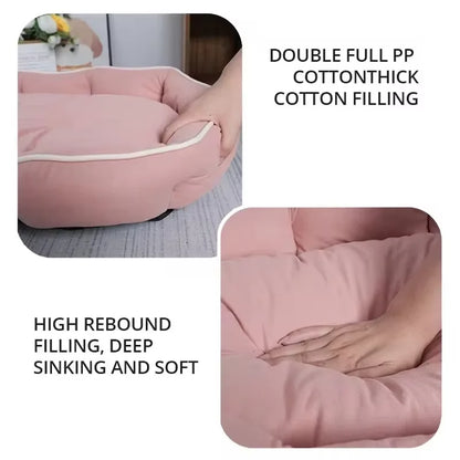 Pet Sofa Sleeping Bed Large Space Winter Warm Soft Plush Pet Cushion Large Size For Indoor Cats Dogs Wear-resistant Non-slip Bed