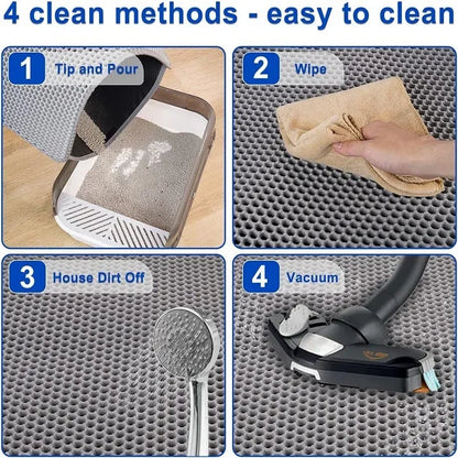 Cat Litter Mat Pet Toilet Waterproof Double Layer Pet Litter Box Mat Nonslip Sand Cat Washable Mat