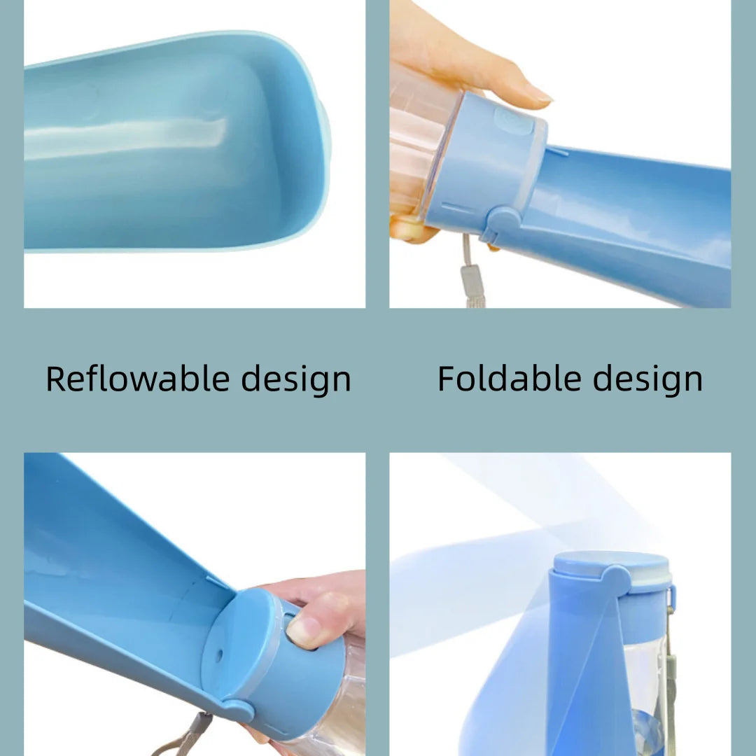 1 PC Blue Pet Feeding Cup, Leak Proof Portable Pet Water Bottles For Dogs, Puppy Water Dispenser With Drinking Feeder For Travel