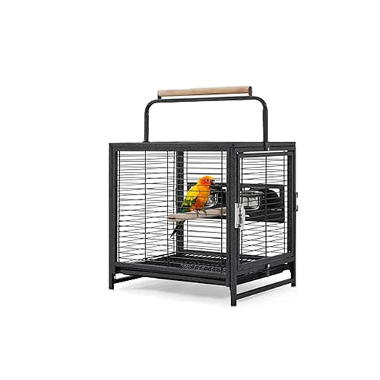 Small Bird Carrier Travel Cage, Parakeet Cage with Tray and Handle
