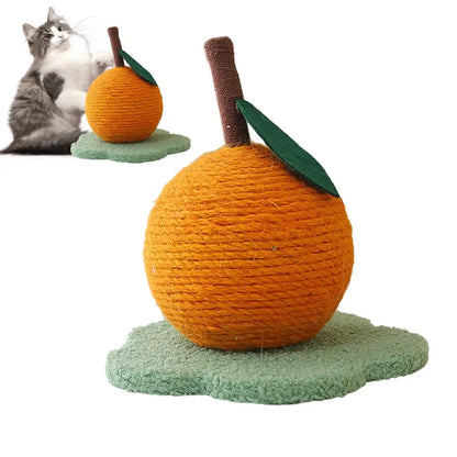 Sisal Ball Cat Toy Orange Shape Grinding Scratching Claw Ball