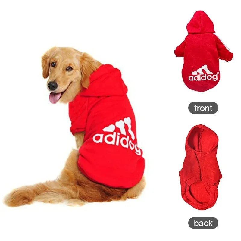 Adidog Autumn Winter Warm Dog Clothes Dog Hoodies Pet Warm Coat for Medium Large Dog Jacket Sweater Puppy French Bulldog