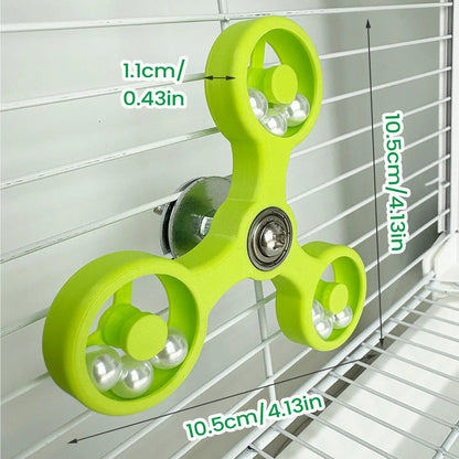 Bird Toys Interactive Rotating Spinner Wheel Cage Accessories for Cockatiel Conure Parakeet Budgie Parrot Mental Enrichment Play