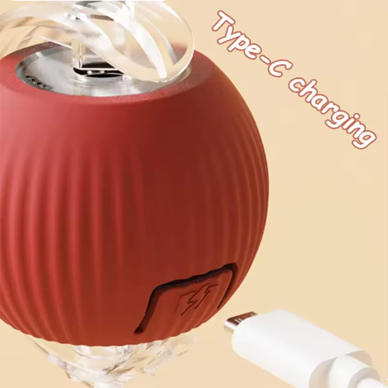 Interactive Self-Play Cat Toys, Automatic Teaser Ball and Rotating Stick, Hands-Free Fun for Kittens