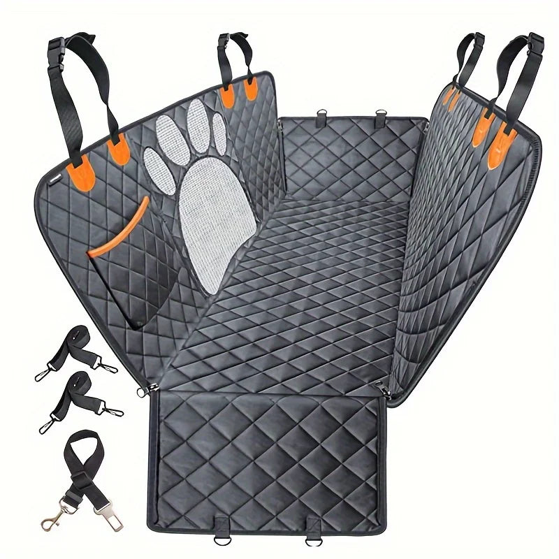 Dog Seat Cover, Pet Dog Seat Cover, Hammock Heavy Duty Scratch Resistant Anti Slip Durable Soft Pet Rear Seat Cover for Cars