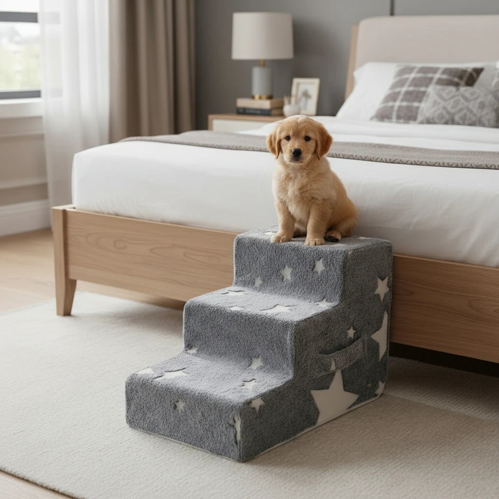 Stairs Cat Dog Ladder 3 4 Step Stairs for Dogs Puppy Ramp Detachable Sponge Pet Ladder Accessories