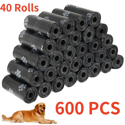 2/40Rolls Dog Poop Bags Dispenser Collector Garbage Bag Puppy Cat Pooper Scooper Bag Small Rolls Outdoor Clean Pets Supplies