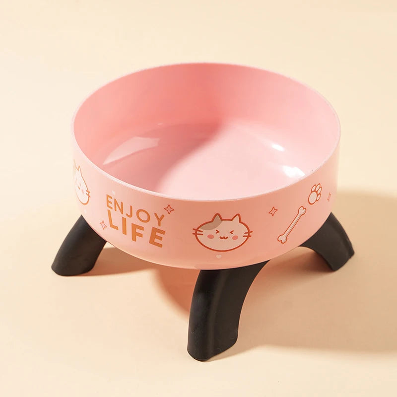 Elevated Pet Food Bowl Anti-slip Raised Stainless steel Cat Food Water Bowl with Stand Pet Feeding Drinking Bowls