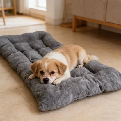 Extra Large Plush Dog Bed Sofa Thickened Super Soft Polyester Pet Mat Dog Crate Mat Bed For Small Medium Large Dog