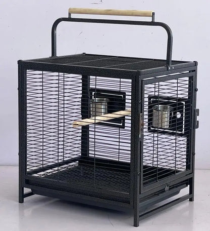 Small Bird Carrier Travel Cage, Parakeet Cage with Tray and Handle